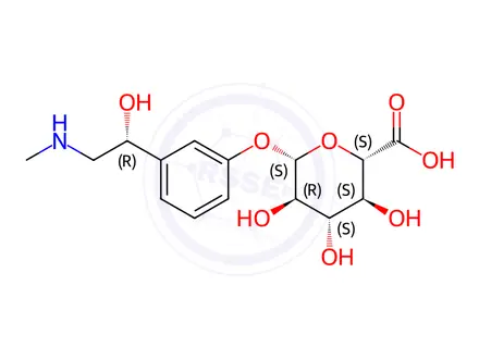 Chemical structure of Phenylephrine Hydrochloride Impurity 14 (Phenylephrine Glucuronide)