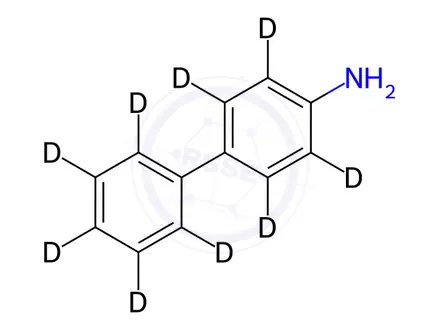 Chemical structure of 4-Aminobiphenyl-[D9]