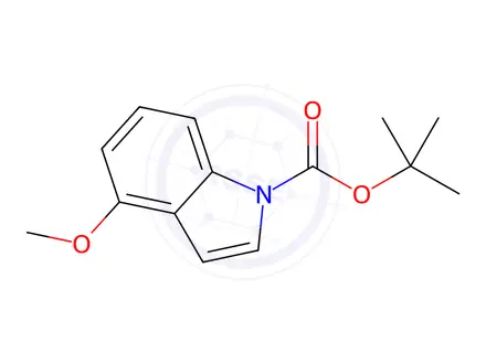 Chemical structure of tert-Butyl 4-methoxy-1H-indole-1-carboxylate