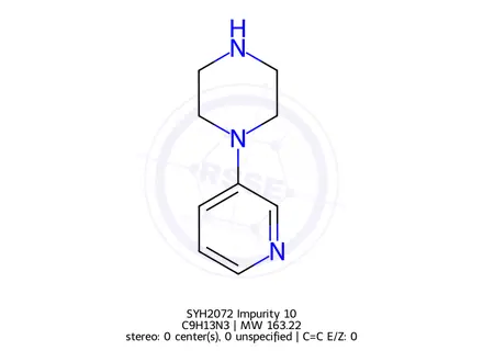 Chemical structure of 1-(Pyridin-3-yl)piperazine Dihydrobromide