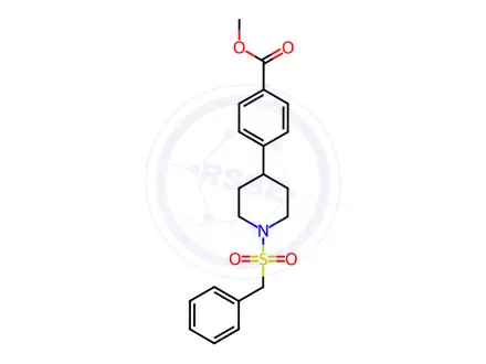 Chemical structure of Methyl 4-(1-(benzylsulfonyl)piperidin-4-yl)benzoate