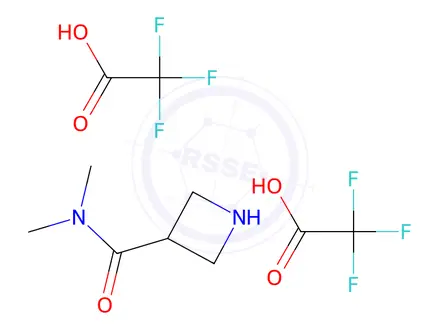 Chemical structure of Azetidine-3-carboxylic acid dimethylamidedi(trifluoroacetic acid salt)