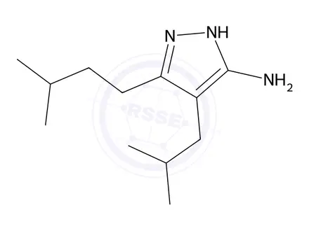 Chemical structure of 4-Isobutyl-3-isopentyl-1h-pyrazol-5-amine