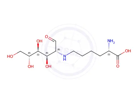 Chemical structure of N6-(2-Deoxy-D-glucos-2-yl)-L-lysine