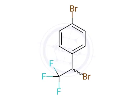 Chemical structure of Benzene, 1-bromo-4-(1-bromo-2,2,2-trifluoroethyl)-