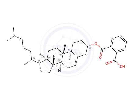 Chemical structure of Cholesterol hydrogen phthalate