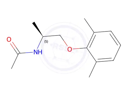 Chemical structure of (S)-N-[2-(2,6-dimethylphenoxy)-1-methylethyl]acetamide
