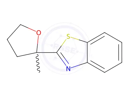 Chemical structure of Benzothiazole, 2-(tetrahydro-2-methyl-2-furanyl)-(9CI)