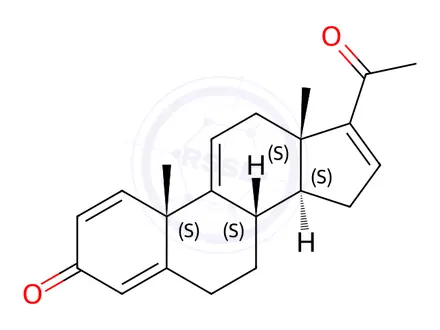 Chemical structure of Pregna-1,4,9(11),16-tetraene-3,20-dione