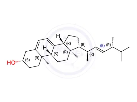 Chemical structure of Ergocalciferol EP Impurity B (Ergosterol)