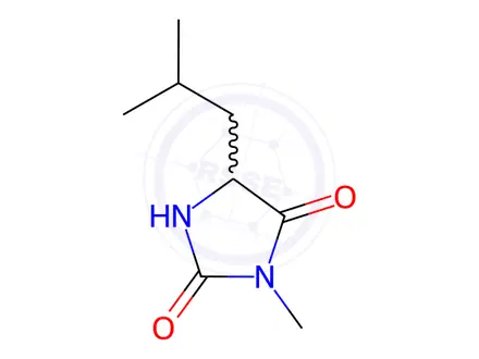 Chemical structure of 5-Isobutyl-3-Methylimidazolidine-2,4-Dione