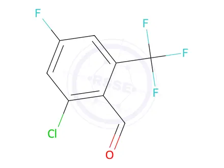 Chemical structure of 2-Chloro-4-fluoro-6-(trifluoromethyl)benzaldehyde