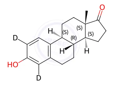 Chemical structure of Estrone-[D2-2,4]