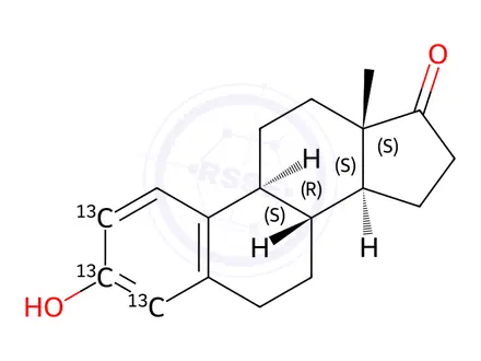 Chemical structure of Estrone-[2,3,4-13C3]