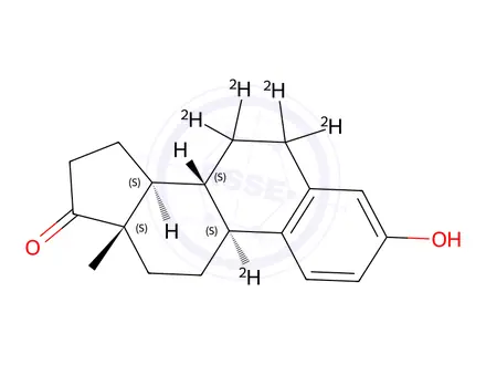 Chemical structure of Estrone-D5