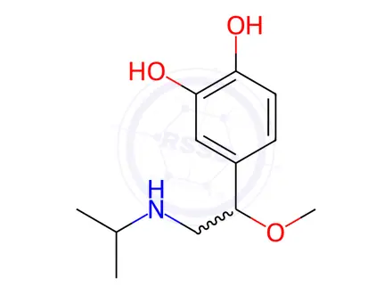 Chemical structure of 4-(2-(isopropylamino)-1-methoxyethyl)benzene-1,2-diol