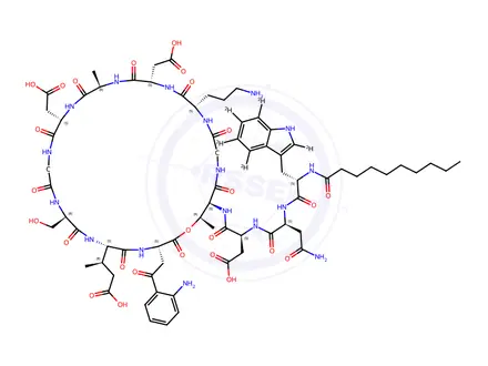 Chemical structure of Daptomycin-d5 Trifluoroacetate