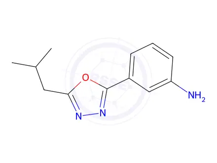 Chemical structure of 3-(5-Isobutyl-1,3,4-oxadiazol-2-yl)aniline