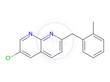 Chemical structure of 6-Chloro-2-(2-methylbenzyl)-1,8-naphthyridine