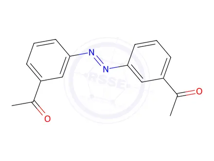 Chemical structure of (Z)-1,1'-(Diazene-1,2-diylbis(3,1-phenylene))bis(ethan-1-one)