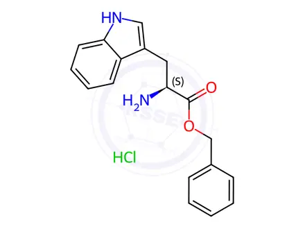 Chemical structure of Benzyl 2-amino-3-(1H-indol-3-yl)propanoate hydrochloride