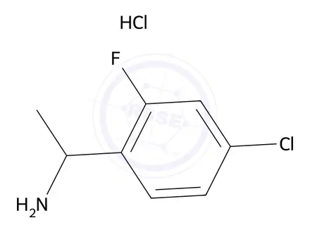 Chemical structure of 1-(4-Chloro-2-fluoro-phenyl)-ethylamine hydrochloride