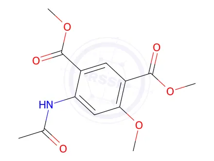 Chemical structure of dimethyl 4-acetamido-6-methoxyisophthalate