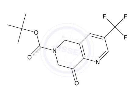 Chemical structure of tert-Butyl 8-oxo-3-(trifluoromethyl)-7,8-dihydro-1,6-naphthyridine-6(5H)-carboxylate