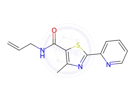 Chemical structure of N-allyl-4-methyl-2-(pyridin-2-yl)thiazole-5-carboxamide
