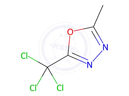 Chemical structure of 2-methyl-5-(trichloromethyl)-1,3,4-oxadiazole