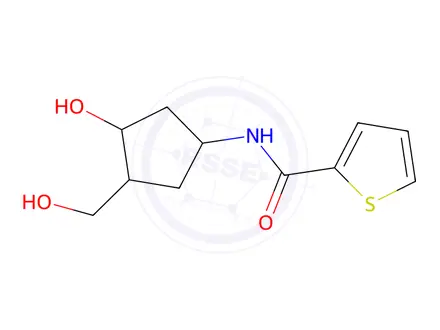 Chemical structure of N-(3-Hydroxy-4-(hydroxymethyl)cyclopentyl)thiophene-2-carboxamide