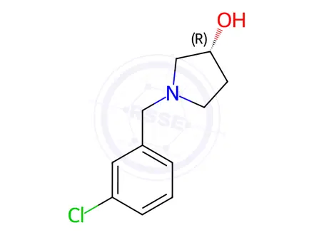 Chemical structure of (R)-1-(3-chlorobenzyl)pyrrolidin-3-ol