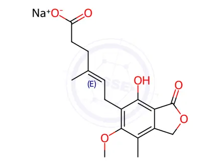Chemical structure of Mycophenolate Sodium
