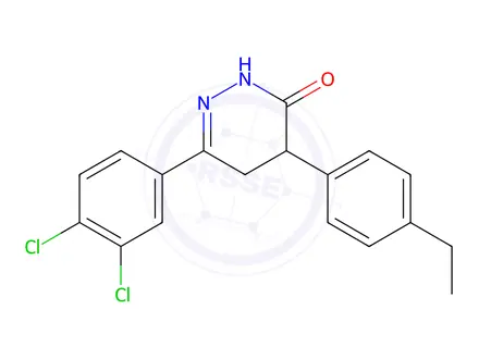 Chemical structure of 6-(3,4-Dichlorophenyl)-4-(4-ethylphenyl)-4,5-dihydro-3(2H)-pyridazinone