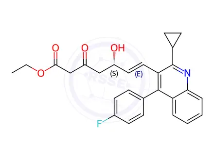 Chemical structure of Dehydropitavastatin Ethyl Ester
