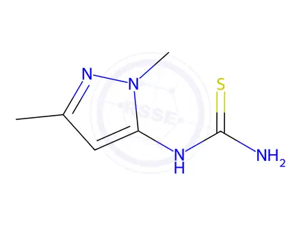 Chemical structure of N-(1,3-dimethyl-1H-pyrazol-5-yl)thiourea