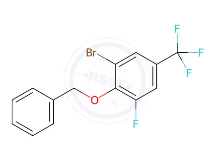 Chemical structure of Benzene, 1-bromo-3-fluoro-2-(phenylmethoxy)-5-(trifluoromethyl)-