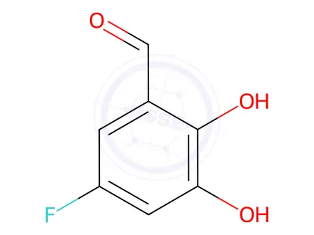 Chemical structure of Benzaldehyde, 5-fluoro-2,3-dihydroxy-(9CI)