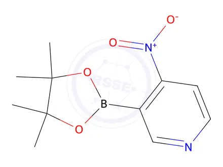 Chemical structure of 4-Nitro-3-(4,4,5,5-tetramethyl-1,3,2-dioxaborolan-2-yl)pyridine