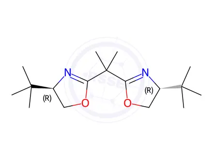 Chemical structure of (R,R)-(+)-2,2'-Isopropylidenebis(4-tert-butyl-2-oxazoline)