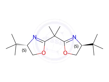 Chemical structure of (4S,4'S)-2,2'-(propane-2,2-diyl)bis(4-(tert-butyl)-4,5-dihydrooxazole)