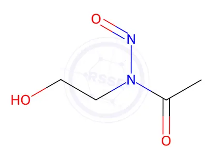 Chemical structure of N-(2-Hydroxyethyl)-N-Nitrosoacetamide