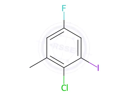 Chemical structure of Benzene, 2-chloro-5-fluoro-1-iodo-3-methyl-