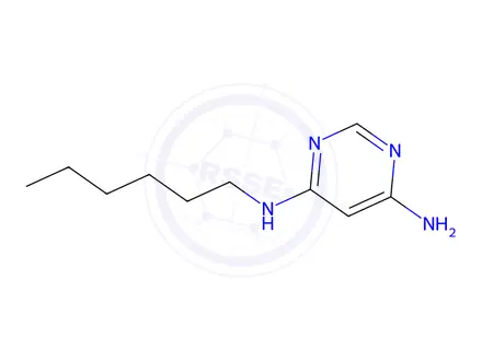 Chemical structure of n4-hexylpyrimidine-4,6-diamine