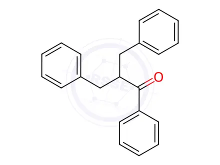 Chemical structure of 2-Benzyl-1,3-diphenylpropan-1-one