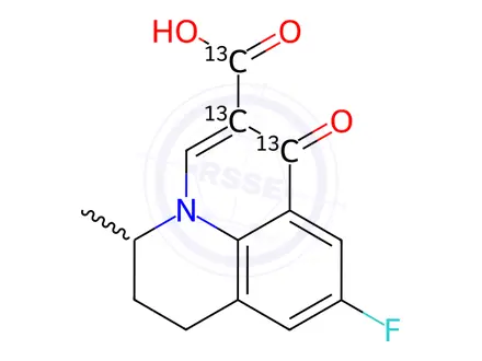 Chemical structure of Flumequine-[13C3]