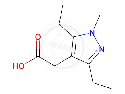 Chemical structure of 2-(3,5-Diethyl-1-methyl-1h-pyrazol-4-yl)acetic acid