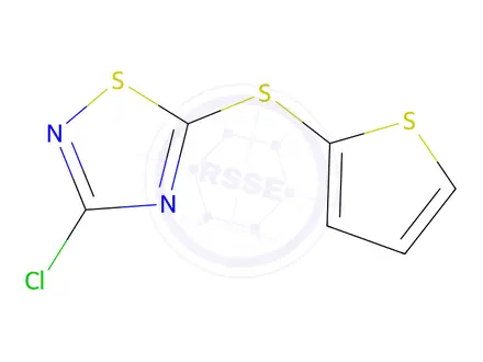 Chemical structure of 3-Chloro-5-(thiophen-2-ylthio)-1,2,4-thiadiazole