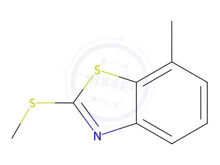 Chemical structure of Benzothiazole, 7-methyl-2-(methylthio)-(7CI,8CI)