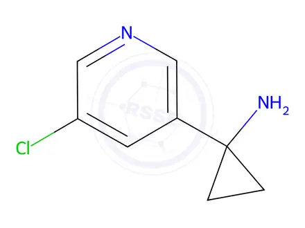 Chemical structure of 1-(5-Chloropyridin-3-yl)cyclopropan-1-amine